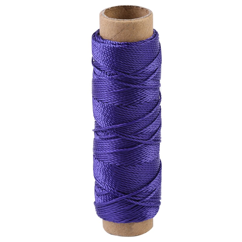 Fenrry 30m/Rolle Hohe Festigkeit Polyester Leder Hand Genäht Gewinde Beutel Gewinde Helle Seide Faden Schuh Gewinde DIY leder Werkzeug: Violett