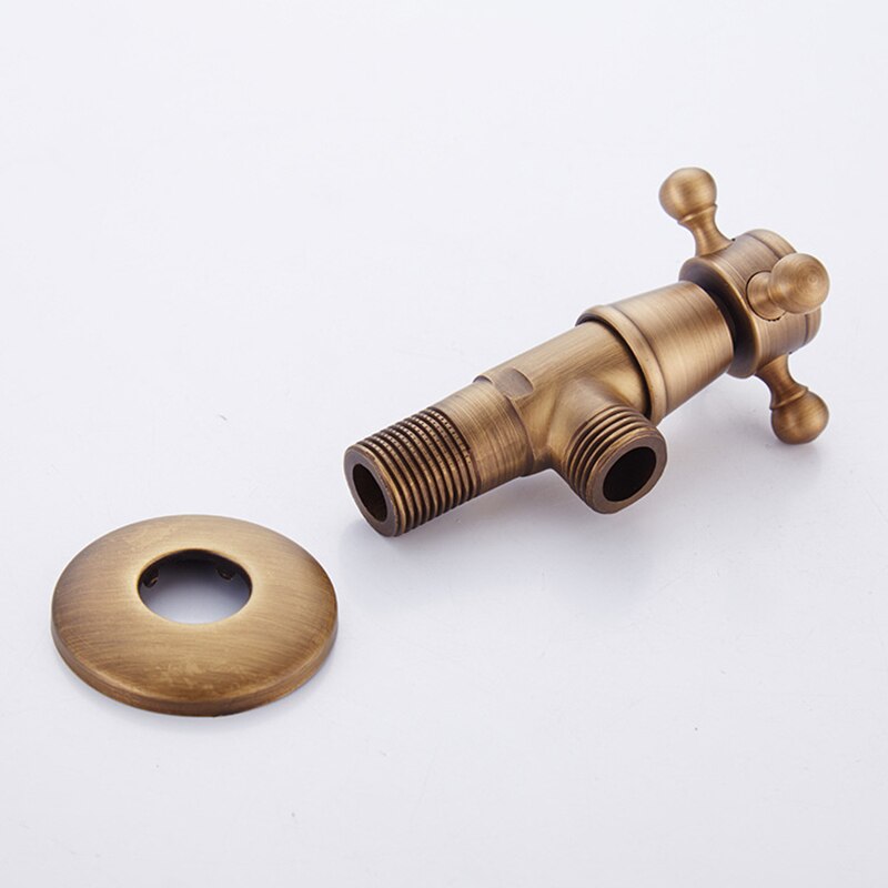 Antique Brass Triangle Valve Water Control Valve Bathroom Tap Water Valve 1/2*1/2 Brass Angle valves JF-845F