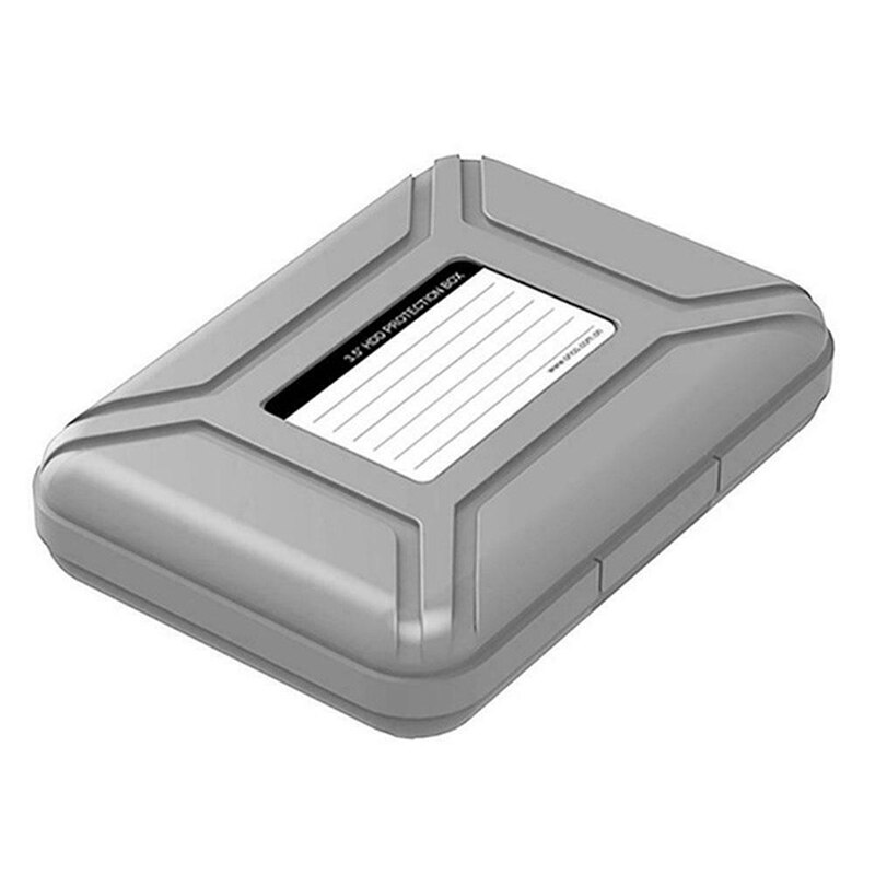 Boîte de protection pour disque dur externe de 3.5 pouces, support de rangement de fournitures, boîte de protection pour disque dur Mobile HDD: Gray