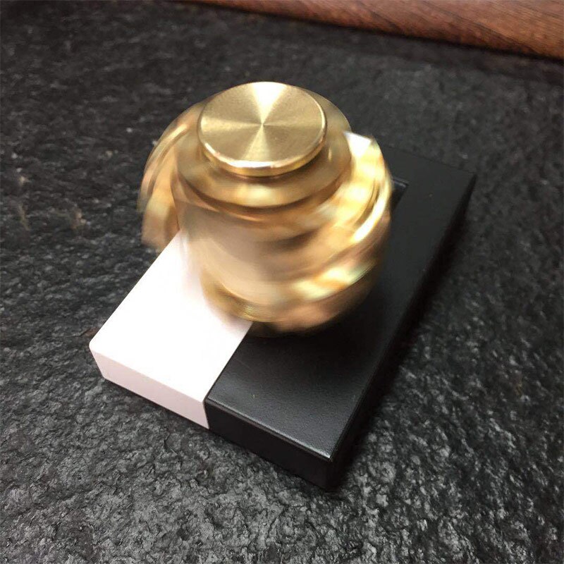 Cubo de conexión de engranaje giroscópico para adultos, giroscopio mecánico de dedo de cobre puro, juguete para