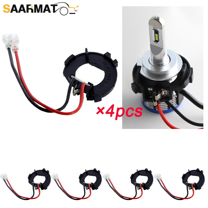 SAARMAT 4Stck H7 Adapter Adapter Für VW 13 Jahre Der Neue Touran 14 Jetta Golf MK7 Scheinwerfer LED-lampe buchse Auto