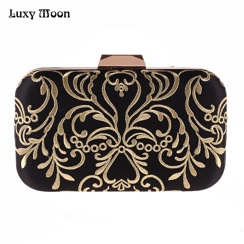 LUXY MOON sac de soirée femmes portefeuille diamant broderie fleur embrayage sac à main mini petits sacs à main portefeuille sacs à bandoulière ZD842