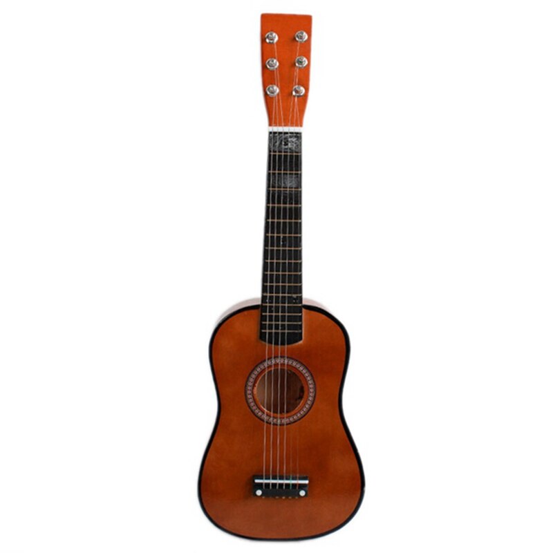 23Inch Gitaar Mini Gitaar Basswood Kid 'S Muzikale Speelgoed Akoestische Snaarinstrument Met Plectrum 1st String Zwart