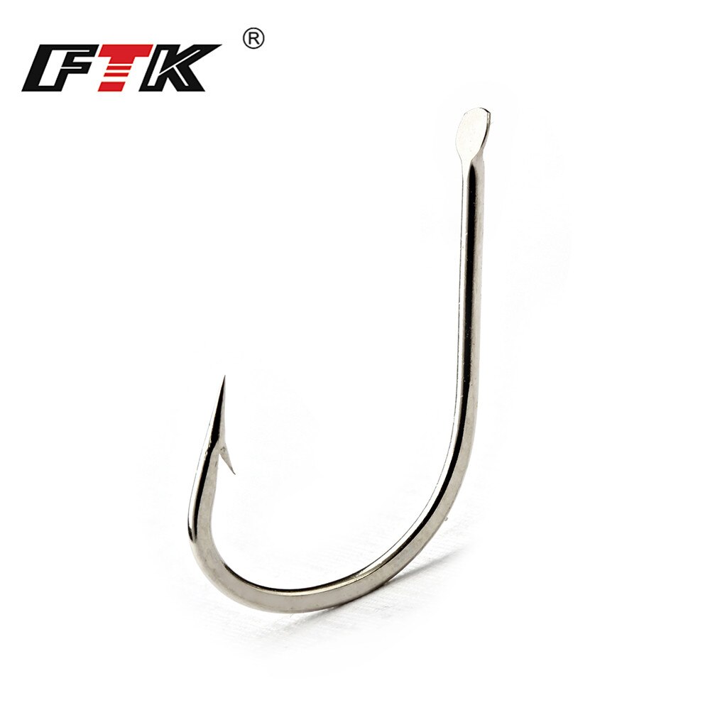 FTK 421N 1#-8# 100Pcs/Lot Bent Hooks High Carbon Steel Fishing Hook Sea Hooks For Fishing Tackle