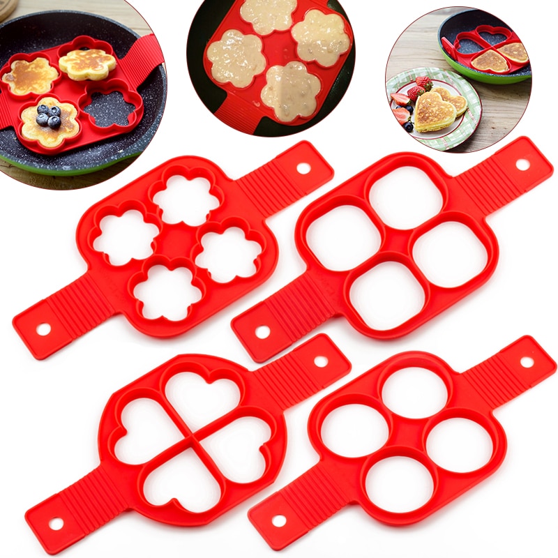 Silikone form pandekage maker nonstick madlavningsværktøj æg forme maker æg komfur pande køkken bage tilbehør