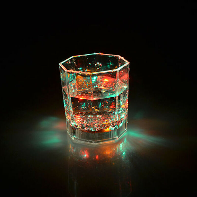 Multicolor LED Glowing Glasses Cup Flash Light Up Cups Drinking Flashing Shot Light LED Bar Night Club Party Bar