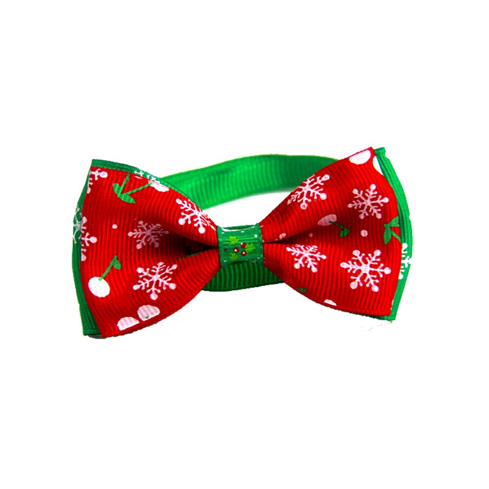 Collar navideño para perros y gatos, pajarita para perro, correa ajustable para el cuello, accesorios de aseo para perros y gatos: 3