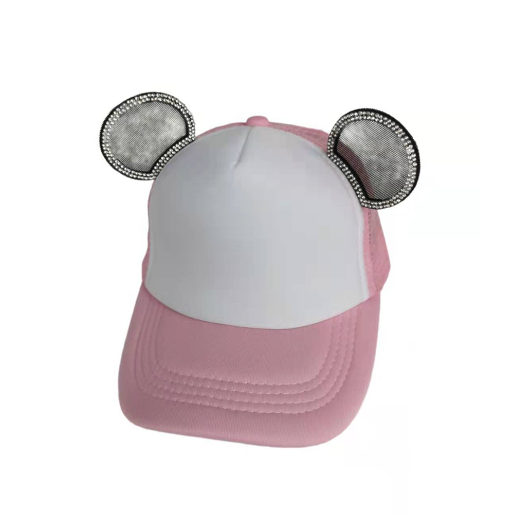 Chapéu de sol do bebê com orelhas de diamante chapéu do bebê menino bonito sol malha chapéu primavera verão fotografia estrada boné de beisebol para crianças menino casquette: 4 / 2-5 years 52cm