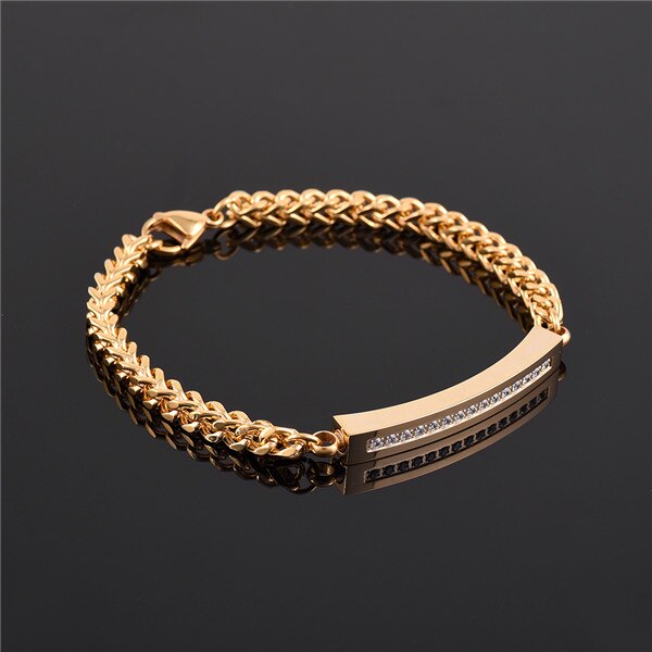Cz pedra cristal memorial cinzas urna pulseira lembrança cremação bangle masculino feminino jóias cremain titular medalhão unissex: Gold / 5Pcs Bracelet only