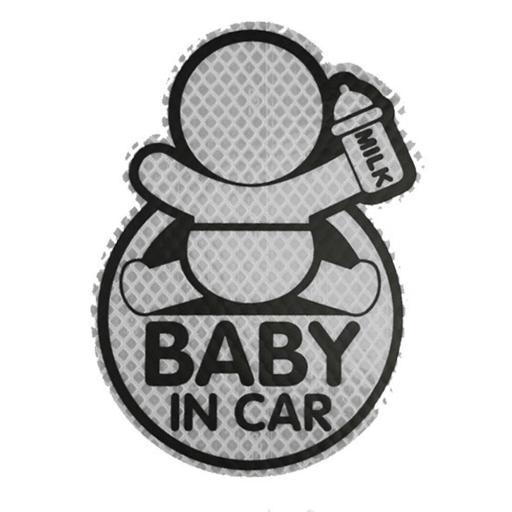 Bil personlighed baby i bil guan yuanguang reflekterende klistermærker reflekterende advarselsklistermærker for at forhindre buldrende højttalere: D