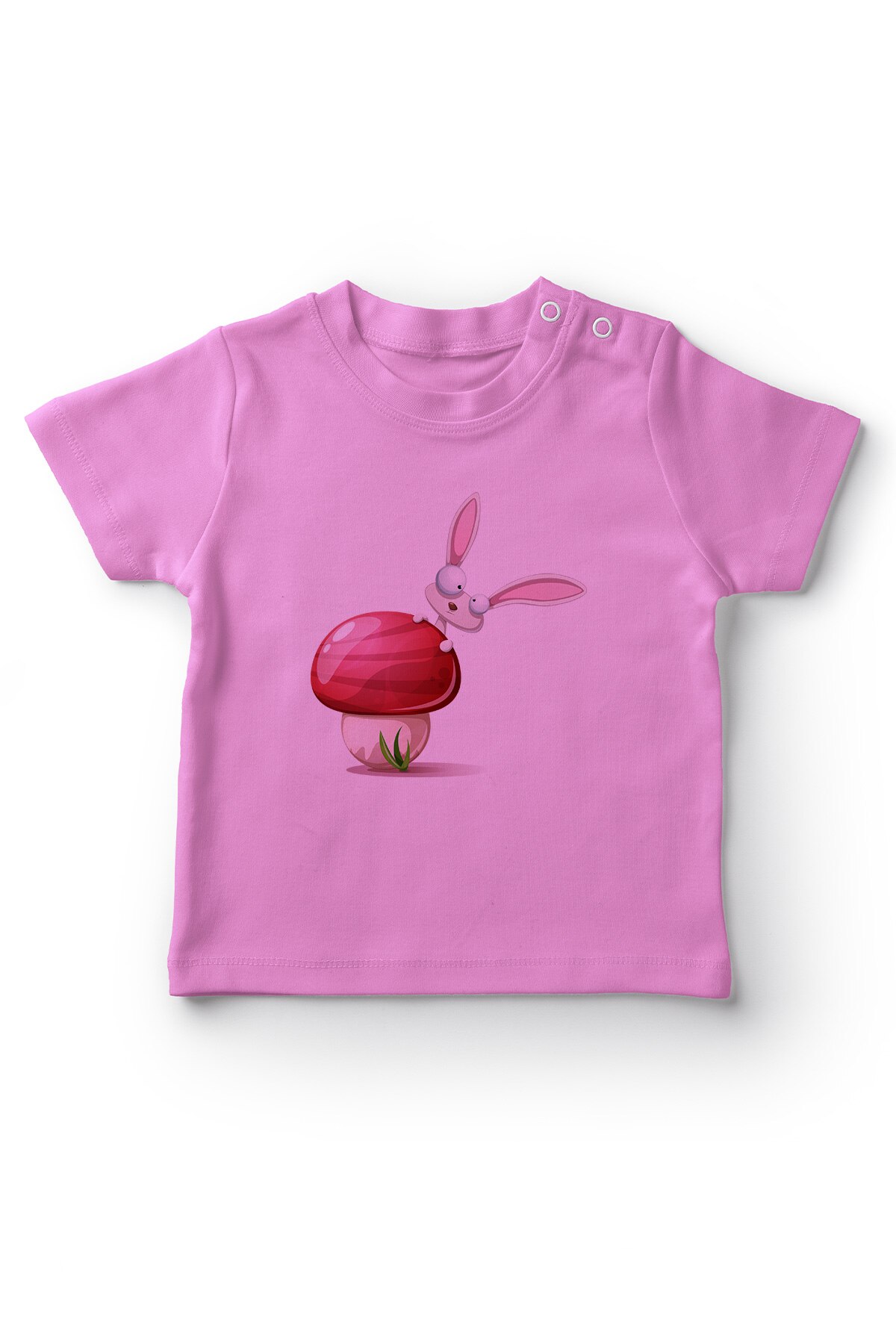 Angemiel Baby Mantarda Stored Rabbit Girls Baby T-Shirt Pink