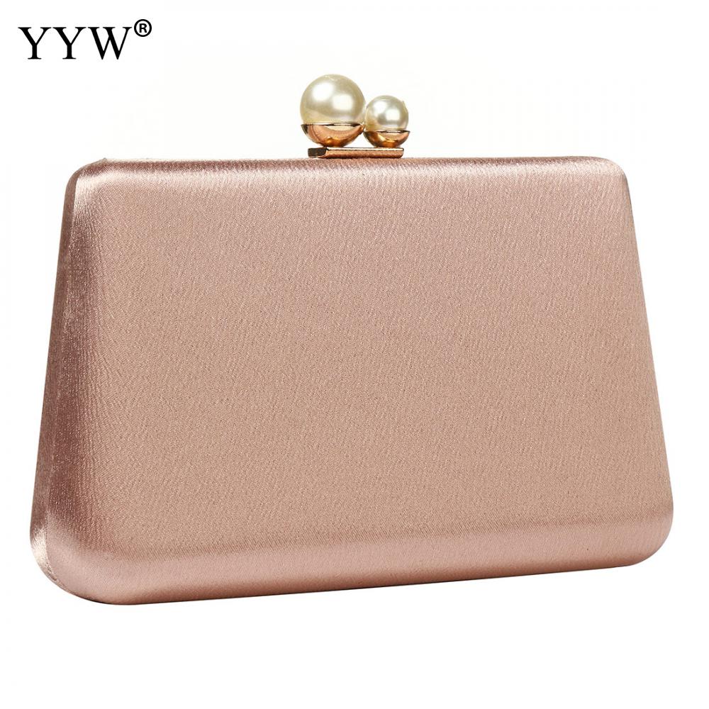 Golden Women Dinner Bag Simple Buckle Bag Handbag Wedding Dinner Party Chain Shoulder Bag Women Evening Bags