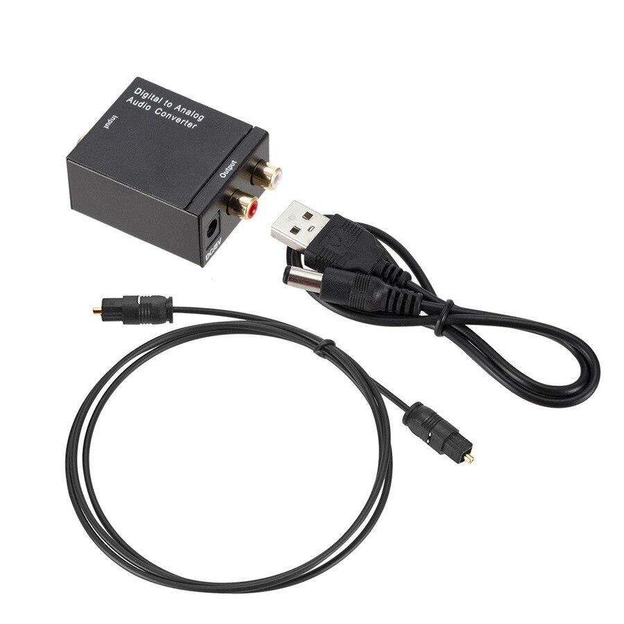 Dac Digitaal Naar Analoog Audio Converter Optical Fiber Toslink Coaxiale Signaal Naar Rca R/L Audio Decoder Spdif Atv dac Converter