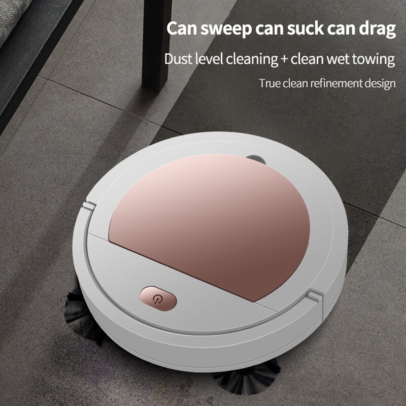 Vloerreinigingsmachine, oplaadbaar, 1200 mah, compacte vloerreinigingsrobot, slimme reinigingsveger, vloerreinigingsmachine