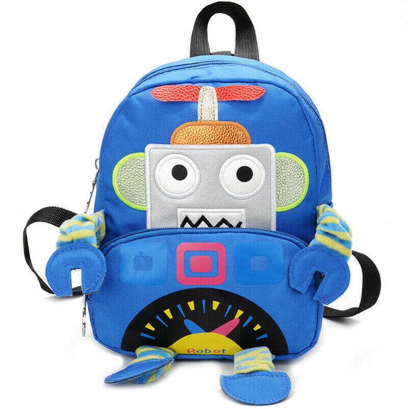 Peuter Kids Jongens Meisjes Leuke 3D Cartoon Robot Rugzak Schooltas Schoudertas Kinderen Rugzak Kinderen: Blauw