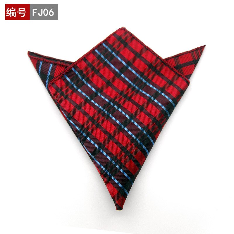 25*25cm polyester lommetørkle herre business dress floral lomme firkantet hankies klassisk rutete lomme håndkle