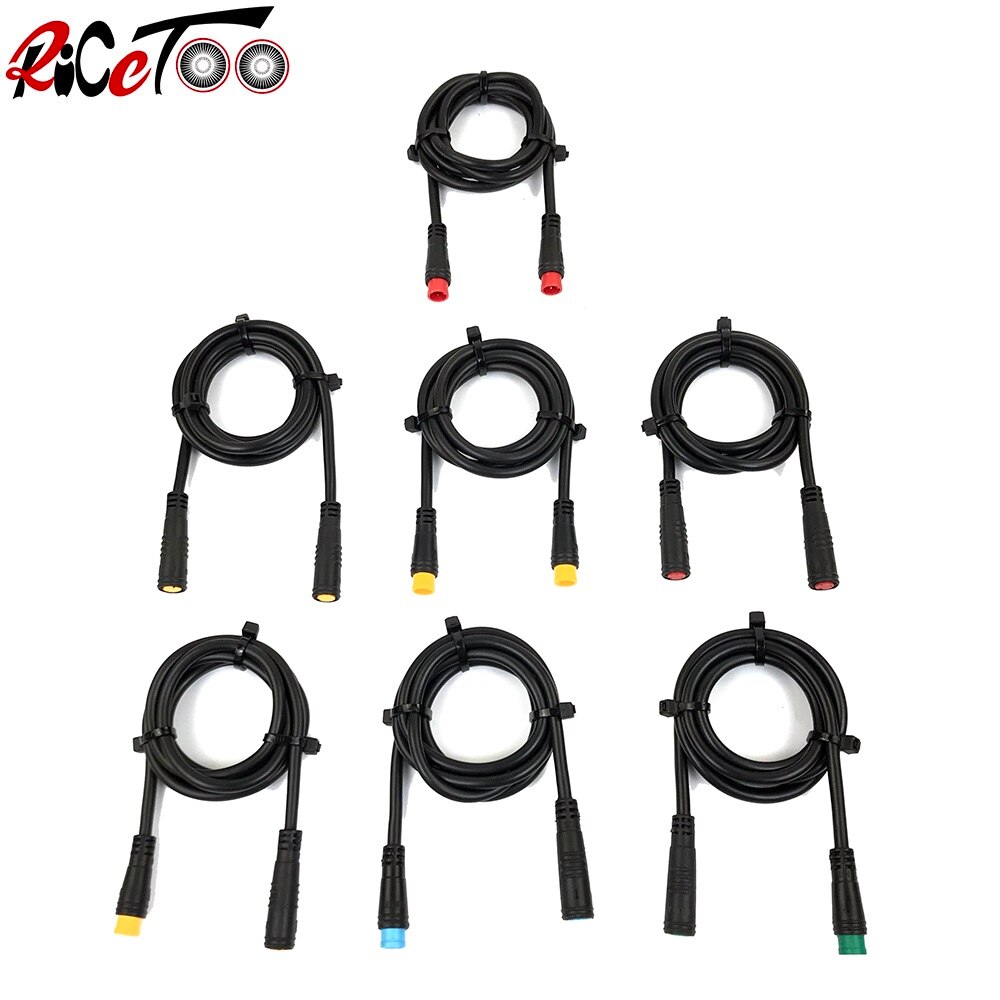 RICETOO Julet 2/3/4/5 Pin Conversion Line Waterproof Extension Cable Wire for Throttle Display Ebrake Light Ebike Parts