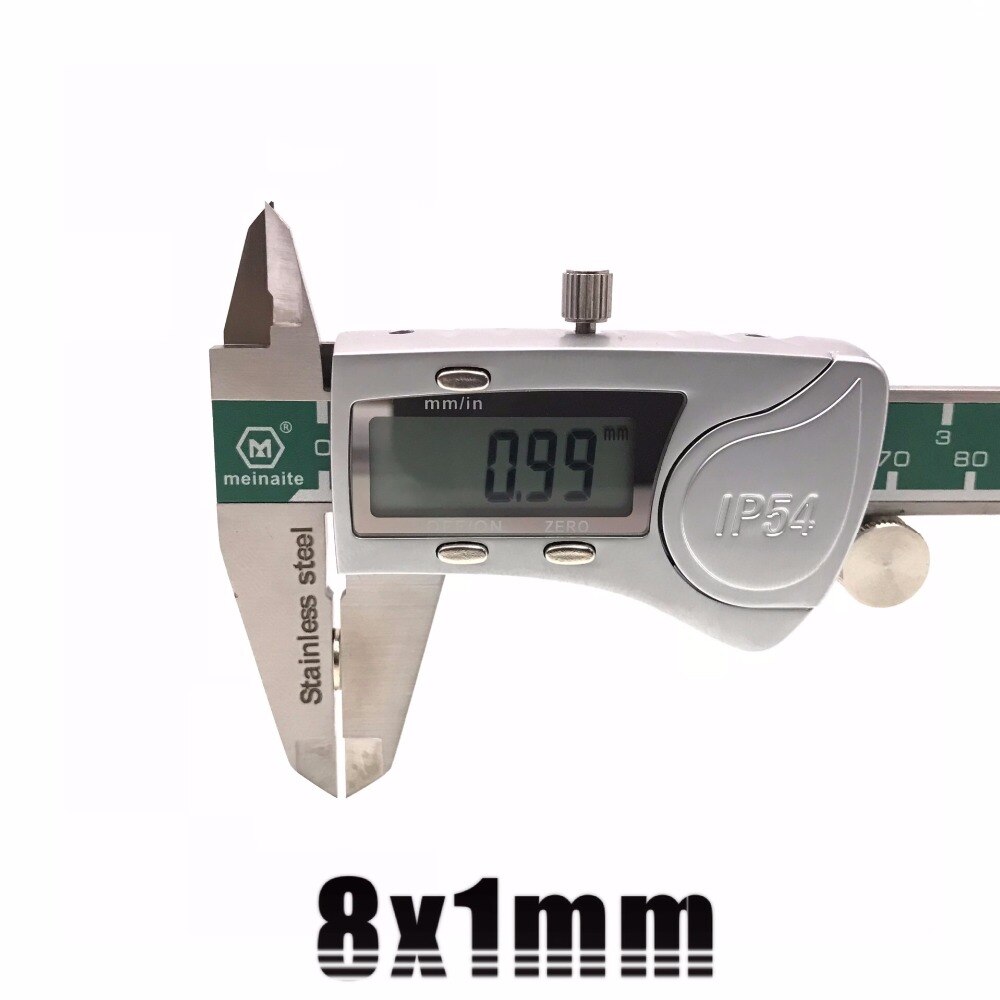 Disques magnétiques permanents Super puissants N35 en néodyme, 8mm x 1mm, lot de 10/50/100/200/500 pièces