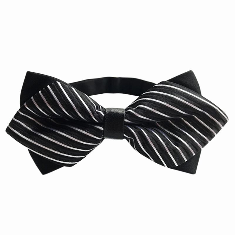 Men's Salmon ~ Coral Pink color Solid Pattern Polyester Tuxedo Bowtie