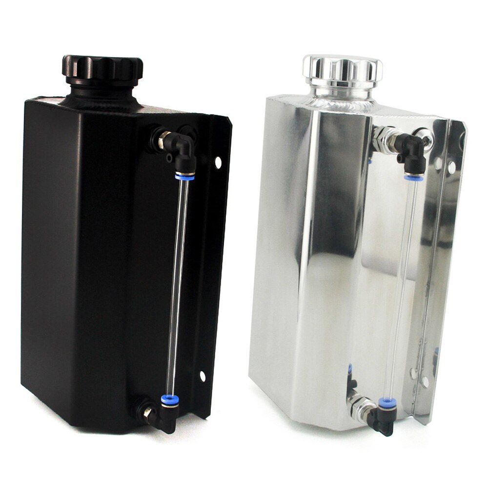 Universal 2L Auto Engine Oil Catch Tank Can Fuel Gas Breather Tank Bottle Overflow Coolant Radiator