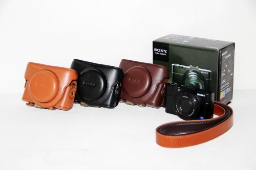 PU Leather Camera Case Bag Cover Protector Beschermende Schouderband voor sony RX100 RX100 II III RX100 IV V RX100 VI camera Tas