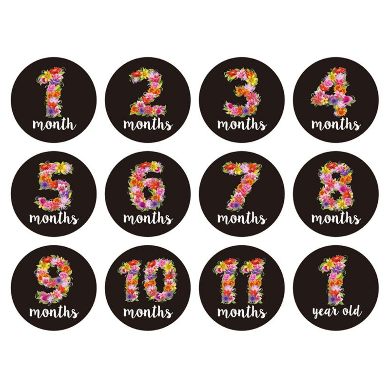 1 Set Baby Milestone Deken Maandelijkse Sticker Fotografie Prop Achtergrond Dekens Jongen Meisje Foto Accessoires