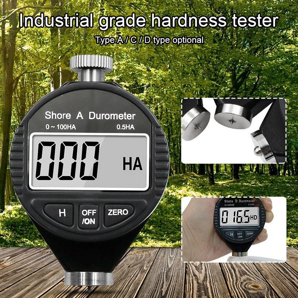 Digital Gauge Shore Hardness Durometer Digital Hardness Tester Hardness Meter Shore A/C/D for Plastic Leather Rubber Multi-resin