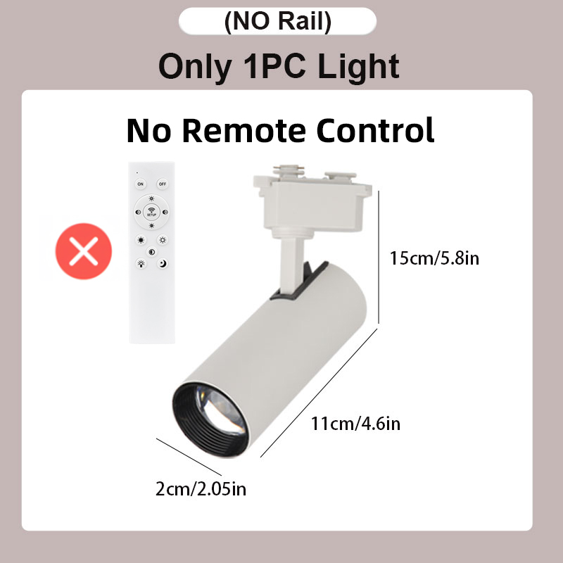 Led track spotlights with remote control, adjustable brightness, spotlight, led track lighting for living room, track ceiling light: Orange
