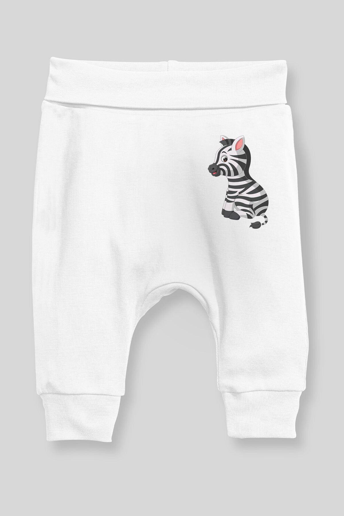Angemiel Baby Sitting Cute Zebra Baby Boy Harem Pants Pantalon White