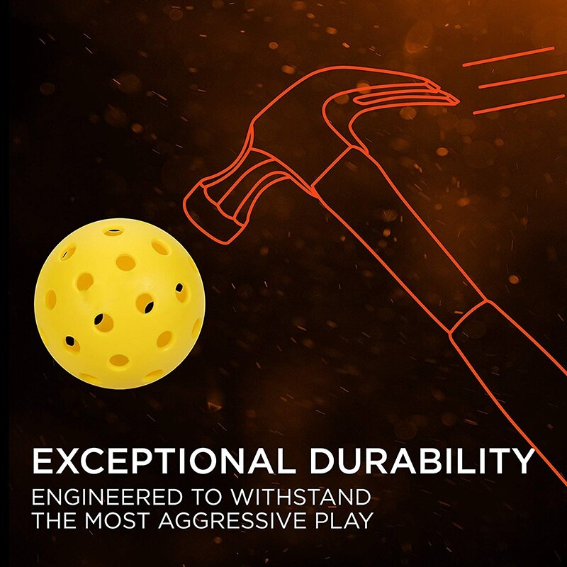 -Pure Outdoor Pickleball Balls Specifically and Optimized for Pickleball Color Yellow