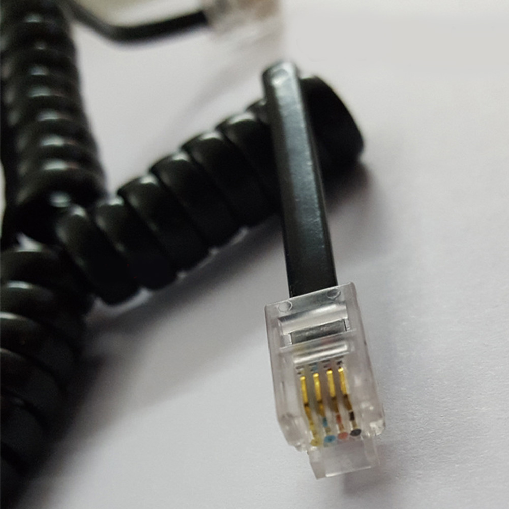 Conexión fácil de instalar alta compatibilidad Durable Oficina auricular Cable curvo línea reemplazo Flexible teléfono Cable receptor