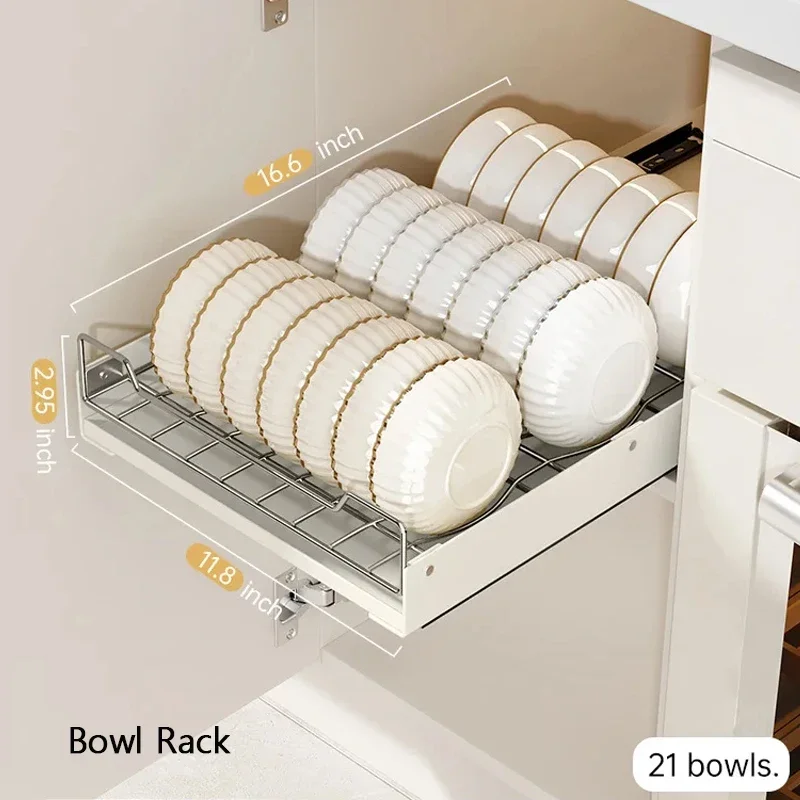 organizador de cocina extraíble, estante de almacenamiento con rieles deslizantes, tipo cajonera, cuenco, almacenamiento de platos, caja de especias, estante organizador, gabinetes: Amarillo claro