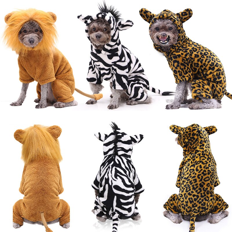 Golden Retriever Lion Dog Costume For Cat Clothing COSPLAY Pet Coat for Large Small Dogs Funny Halloween Hoodies French Bulldog