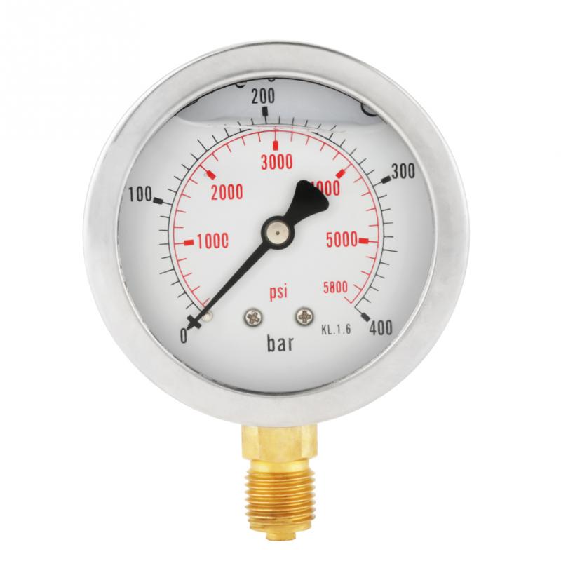 0-400BAR 0-5800PSI G1/4 63mm Dial Metal hidráulico medidor de presión herramienta de medición de presión