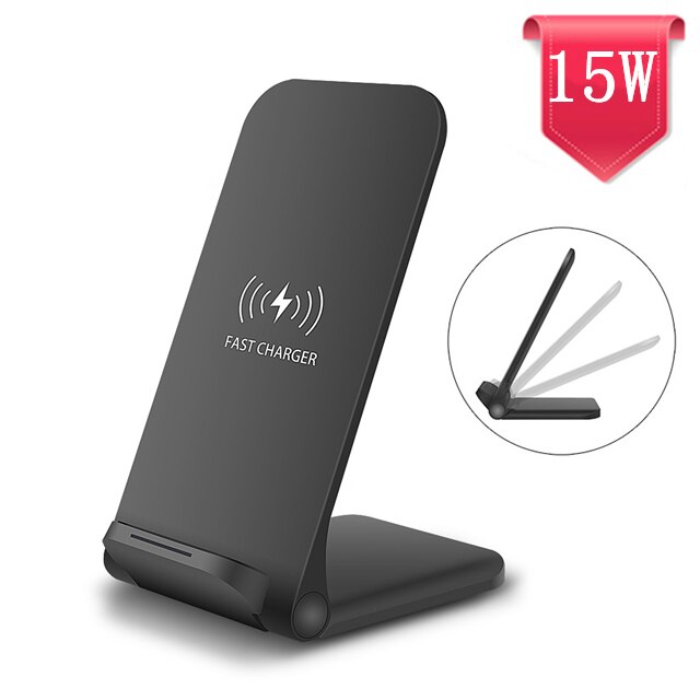 15W 10W Faltbare Schnelle Qi Drahtlose Ladestation Für iPhone 12 11 XS Max XR X 8 Plus für Samsung S21 S20 Hinweis 20 10 Xiaomi Mi 11: Foldable Stil B