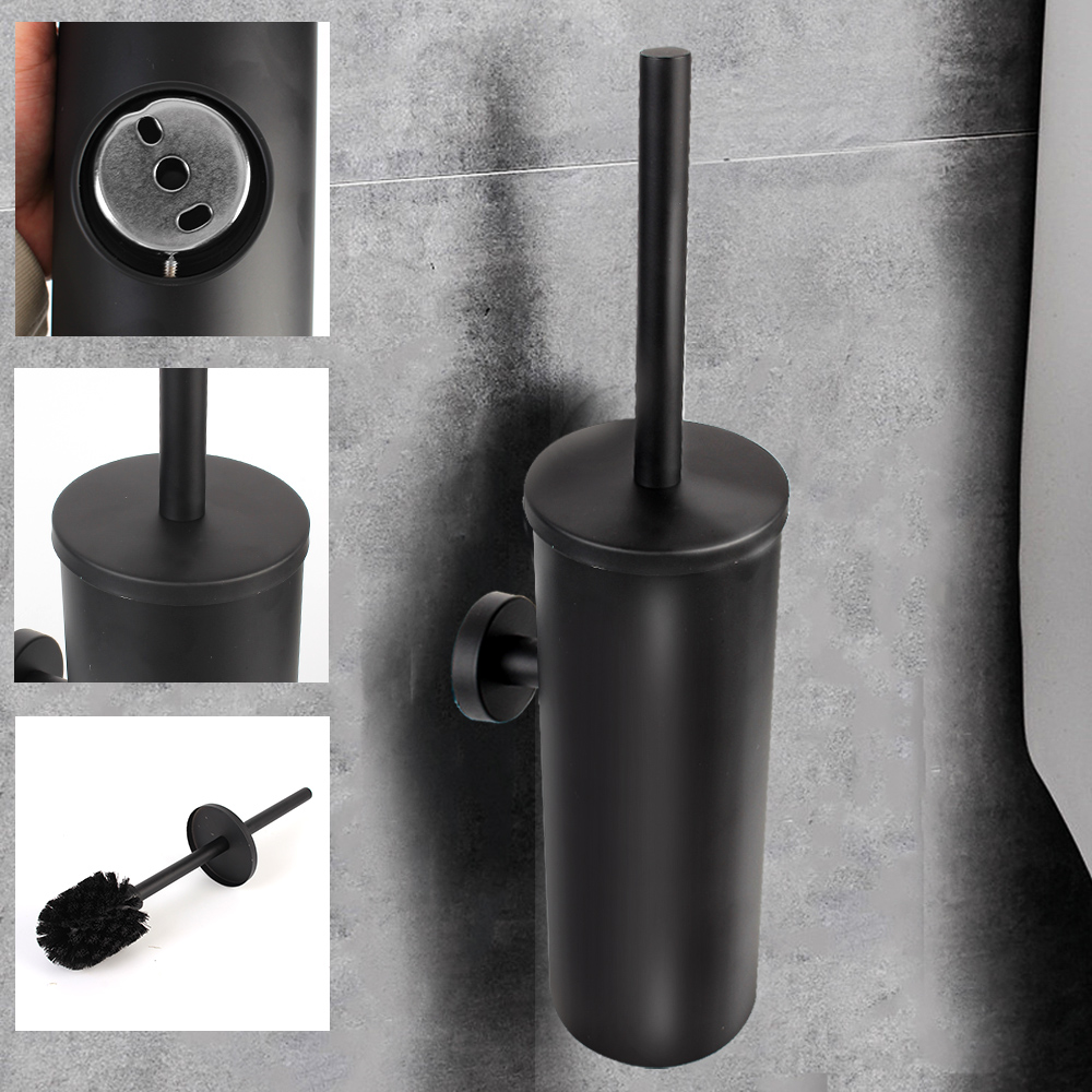 Ferramenta de limpeza de escova de vaso sanitário de parede 304 conjuntos de suporte de escova de limpeza de aço inoxidável acessórios de banheiro