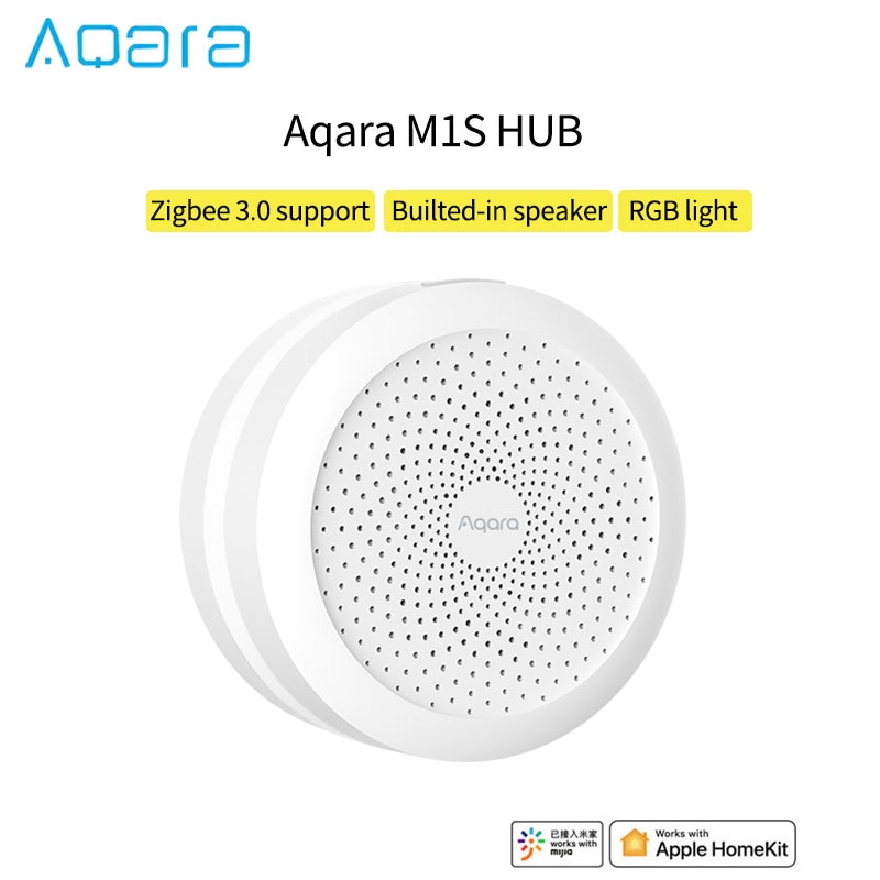 Aqara Détecteur Fumée Connecté Zigbee 3.0 - Sirène 85dB, Autonomie 10 Ans, Compatible HomeKit, Alexa, Google