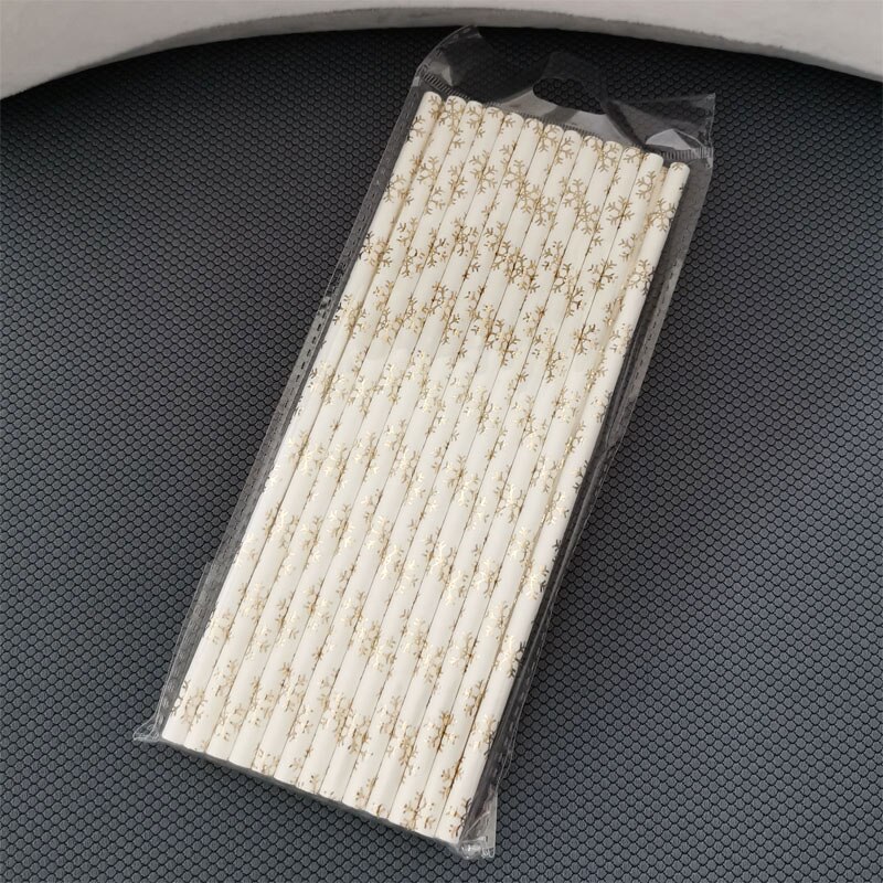juego de pajitas desechables de papel, vajilla de Navidad, suministros para fiestas de bodas VA88