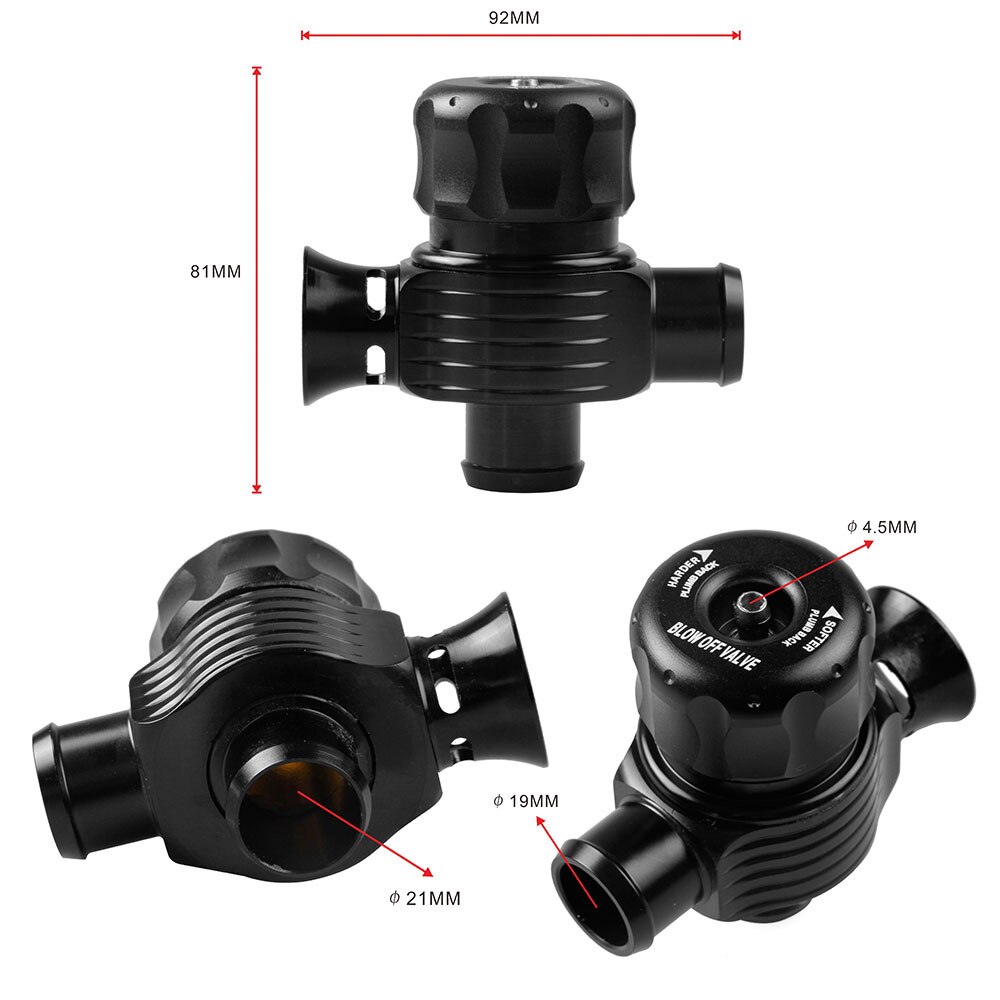 Válvula de alivio de presión ajustable para Turbina de automóvil, salida de aire Bilateral modificada