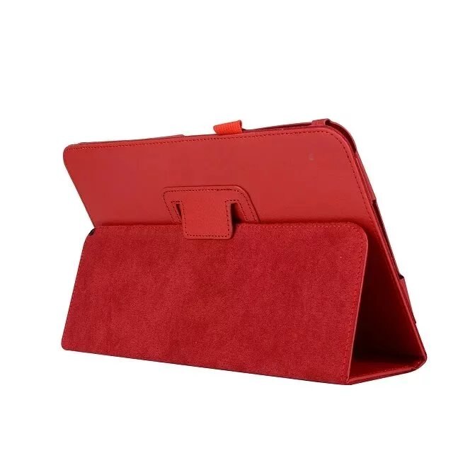 Funda para samsung galaxy tab um 10.1 caso, couro do plutônio suporte capa tab a6 10.1 "2016 tablet SM-T580/t585 auto sono/wake caso coque: Vermelho