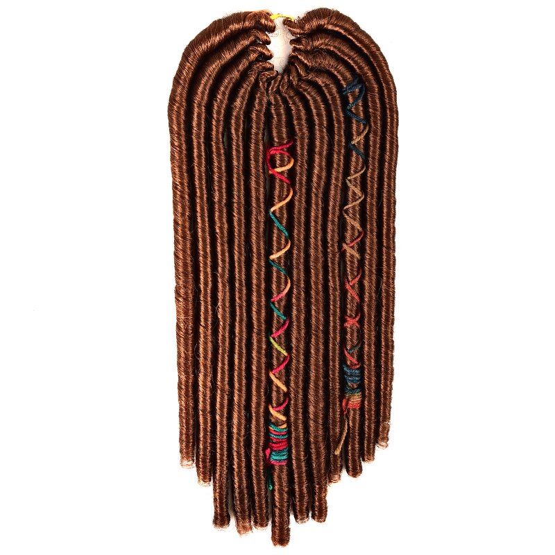 12stands/pack 18inch Crochet Braids Dreadlocks Hair Extensions Synthetic Hair Straight Soft Styles Dread Braids: 4/27HL