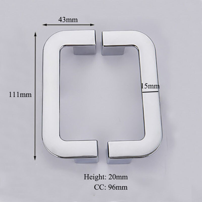 Light Silver Semi-Circle Cabinet Handles Chrome Large Round Wardrobe Knobs Drawer Pull Handle Zinc Alloy Furniture Hardware: 111mm