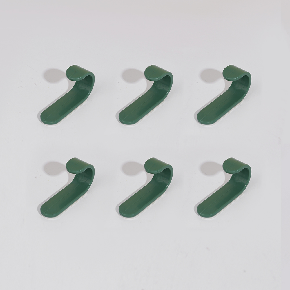 6 stks/set J-vormige Zelfklevende Haken Plastic Deur Muurhangers Snoep Kleur Sterke Haak voor Keuken Badkamer Slaapkamer Hal: Oranje