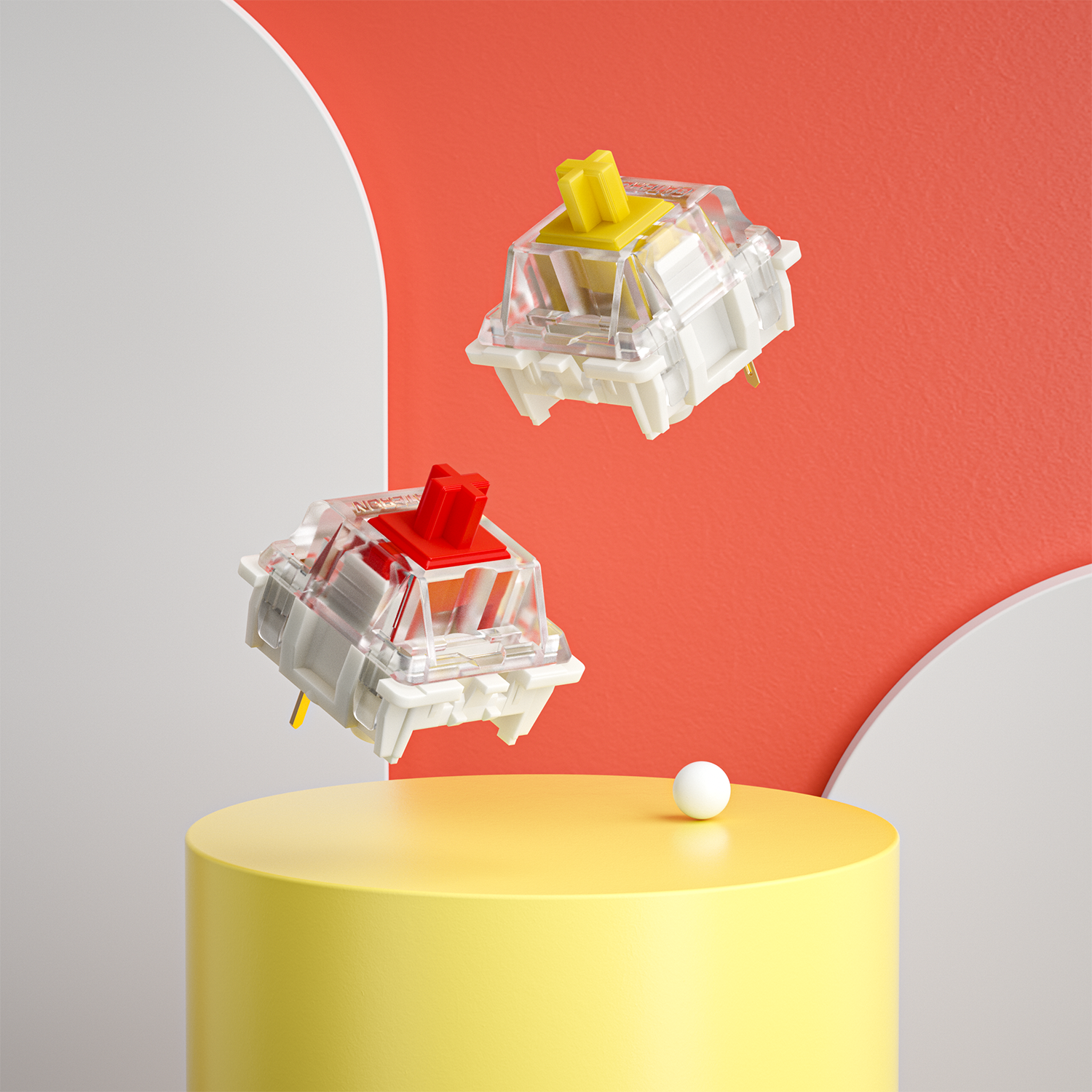 Gateron Smd Switches Red Yellow Pro 3pins Switch The Factory Lubrication For Mechanical Keyboard