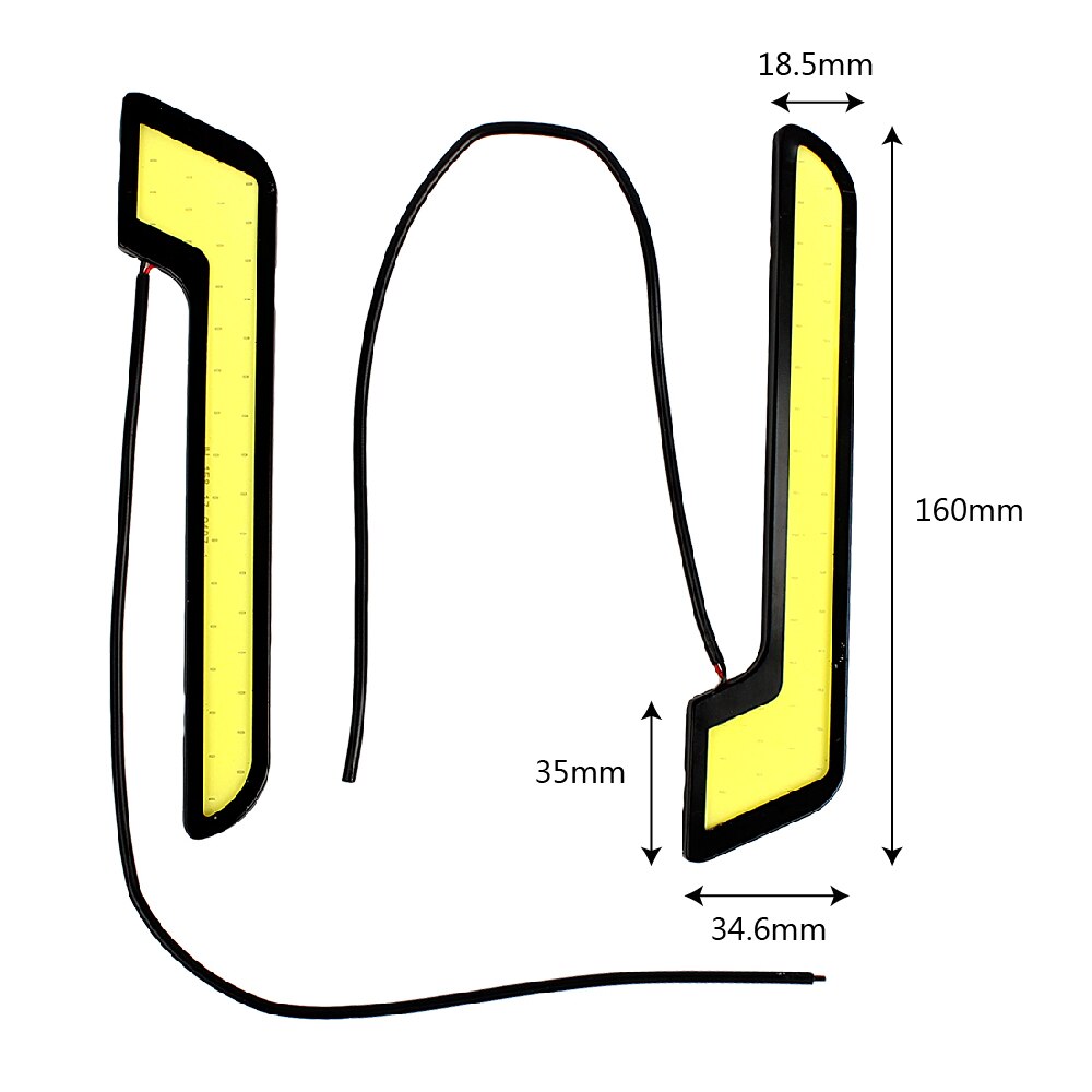 LEEPEE 2Pcs/Set DC 12V Car Fog Lamps Universal LED Car DRL External Light COB Daytime Running Lights Car-styling