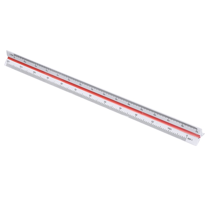 30cm Color Coded Side Triangular Scale 1:100/200/250/300/400/500 Triangular Metric Scale Ruler Engineer Tool 12.6'' Multicolor