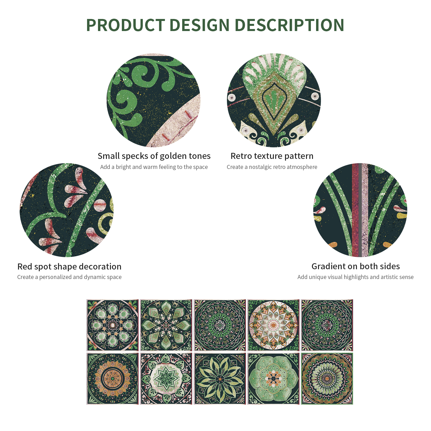 24 PCS Modern Style PVC Tile Stickers Waterproof A... – Vicedeal