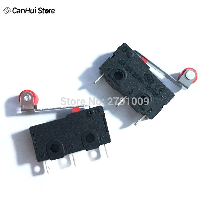 10 Pcs Mini Micro Limit Switch Roller Lever Arm SPDT Snap Action Roller Switch N/O N/C 5A250VAC KW11-3Z Mini Micro Switch