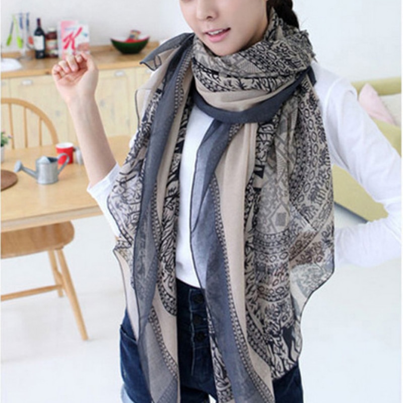 Bufandas estampadas con ciervos, Bufanda a la para mujer de otoño y primavera, chal de seda satinado con hilo Animal, chal, Pashmina, Bufanda