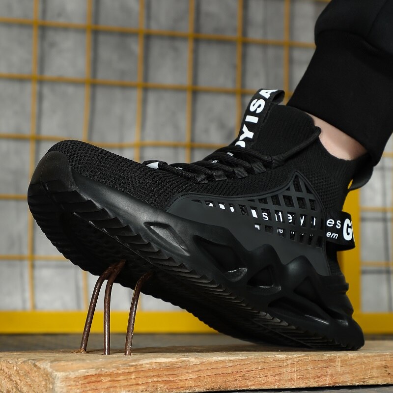 Ademend Mannelijke Veiligheidsschoenen Antislip Onverwoestbaar Mannen Werken Laarzen Stalen Neus Anti-Smash Bouw Licht Sneakers Voor man